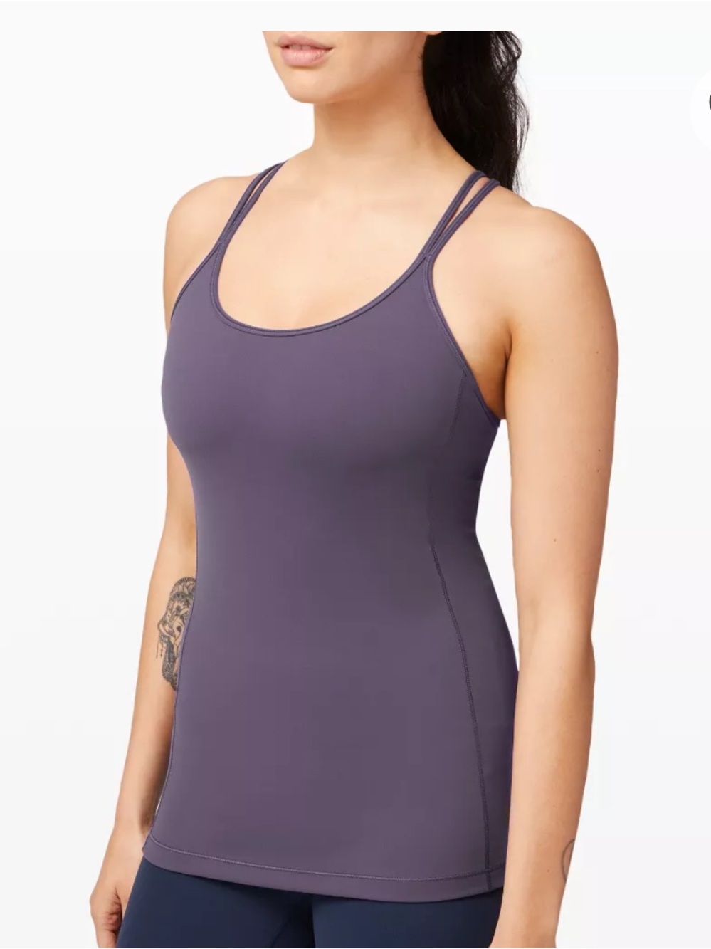 Lululemon Women’s Free To Be Double-Strap Purple Tank Top Yoga Tank Size 4